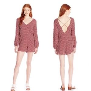 Billabong Red and White Romper